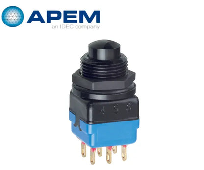 APEM 13435A Single Pole ON Pushbutton Panel Switch