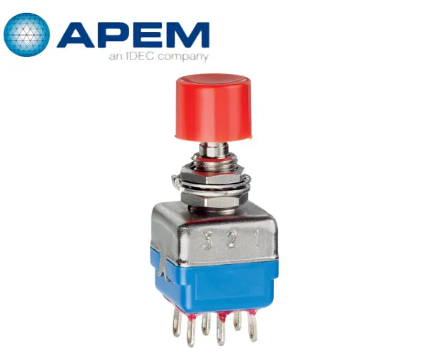 13435A Single Pole ON Pushbutton Panel Switch | APEM