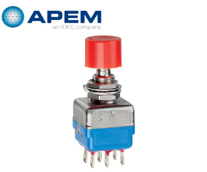 13435A Single Pole ON Pushbutton Panel Switch | APEM