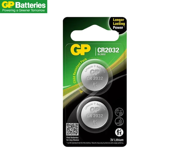 GP CR2032 Lithium Coin Battery – 3V High-Performance Coin Cell