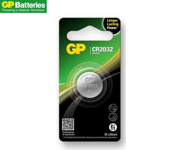 GP CR2032 Lithium Coin Battery – 3V High-Performance Coin Cell