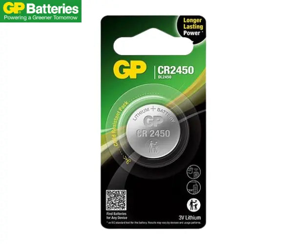 GP CR2450 Lithium Coin Cell Battery 3V